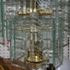 Etched Glass Chandelier Style Hanging Light