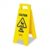 NEW! - Rubbermaid Yellow CAUTION Wet Floor Sign - 2-SIDED