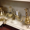 brass chandeliers