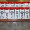 Griffith Laboratories White Milk Glass Spice Jars