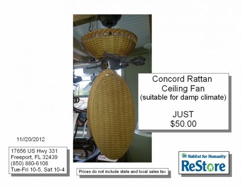 rattan ceiling fan