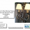 New In Box Murray Feiss Peruvian Bronze Finish Candelabra