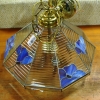 Floral five-light hanging fixture