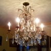 Elegant Grand Formal Chandelier*Antique Brass*Chrystal*6 Lights*MINT