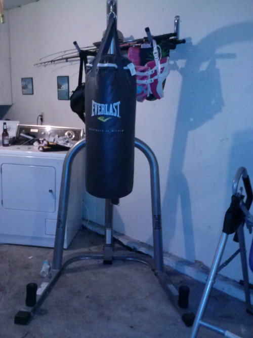 EVERLAST SINGLE STATION HEAVY BAG STAND AND BAG in Lawndale, CA | 0