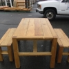 Sturdy Wood Picnic Table 