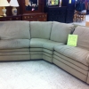 3pc Rounded Grey Sectional Sofa