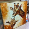 Framed Canvas Giraffe Artwork