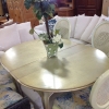 Gold Kitchen Table W/ 6 Chairs(ellipse)
