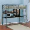  Twin Study Loft Bunk Bed 