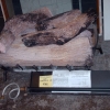 Gas fireplace log set