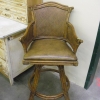 Swiveling Rattan Bar Stool