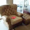 ON SALE--Funky Leather Chair and ottoman