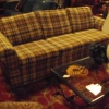 Rust and Olive Plaid Couch