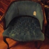 French Provincial Blue Velvet Chair