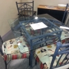 Glass Patio Set w/ 4 Chairs