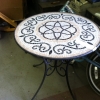 Metal Patio Table with Tile Top