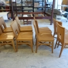 Wood Chairs w/ Rattan Backing D093