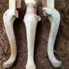 (3) wood chair legs