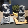 40\'\'  Carved Stone Fu Dogs /Chinese guardian lions/Son of the Dragon (Pair)